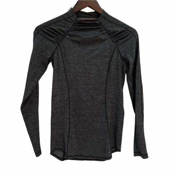 𝅺joe Fresh🌸Long Sleeve Grey Workout Top Mock Neck Size XS - Picture 2 of 7